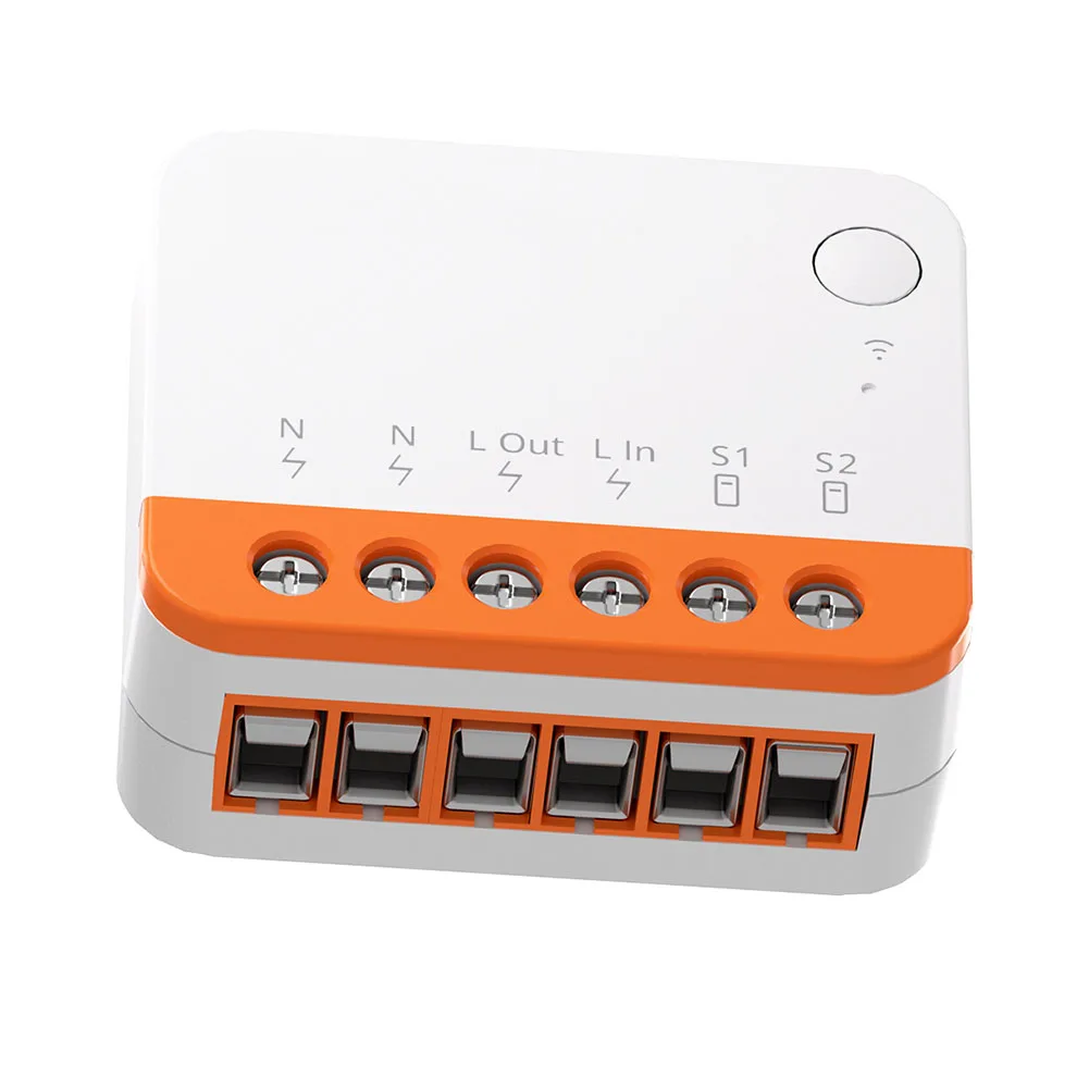 

MINIR4 WiFi Switch For MINIR4 IEEE 802.11b/g/n 2.4GHz PC VO Voice Control White Wifi Smart Switch Durable