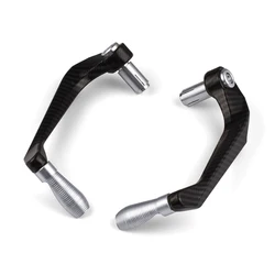 Motorcycle Lever Falling Protection Handlebar Proguard System Guard with Logo (Silver)