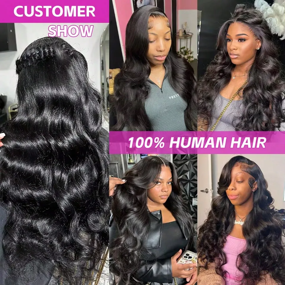 Tewjig 100% Human Hair body wave Bundles Weave Natural Color 1/2/3/4 Bundles Deal 8-38 Inch Bundle Hair Extensions Fow Momen