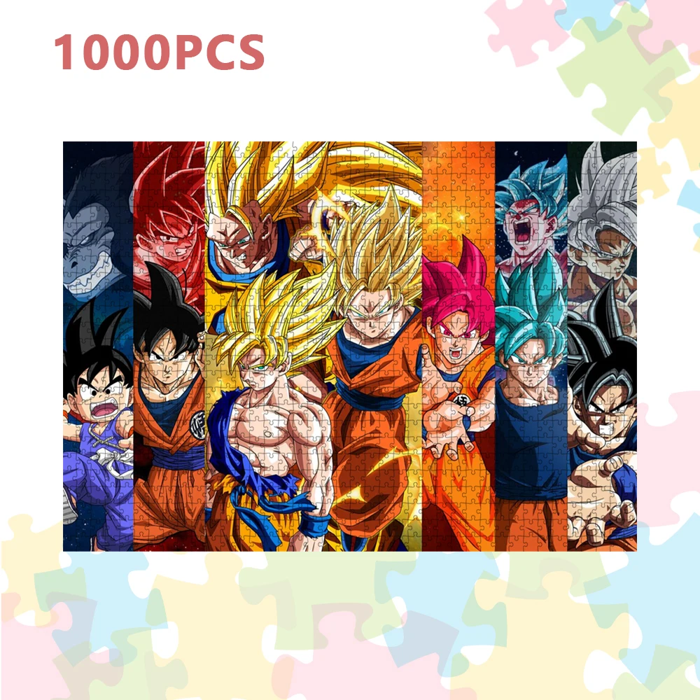 Dragon Ball Jigsaw Puzzle Super Saiyan Cartoon Anime Puzzles for Adult Decompression Toy Child Educational Intellectual Game