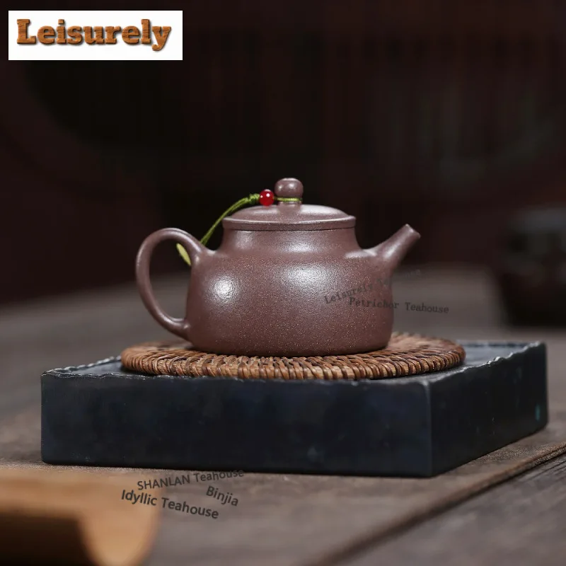 150ml Traditional Yixing Purple Clay Teapots Handmade Pot Raw Ore Peach Blossom Mud Tea Infuser Kettle Zisha Teaset Tea Services