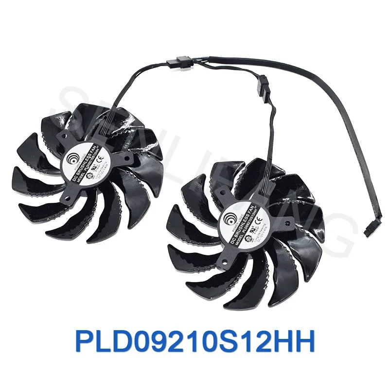 

Кулер для видеокарты Gigabyte GeForce GTX 1050 Ti RX 480 470 GTX 1060 G1, 2 шт. PLD09210S12HH DC 12 В А 4 контакта