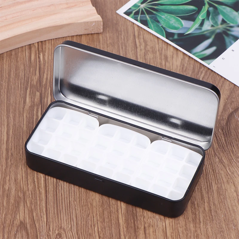 Portable Empty Watercolor Tin Box 36 Grids Mini Watercolor Paint Palette Travel Painting Paint Tray Art Supplies watercolor paint palette