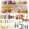 184PCS DIY Crystal Stone Horus Eye Moon Dreadlock Beads Hair Accessories for Braids Braid Clip In Hair Beads  for Hair Braiding 1