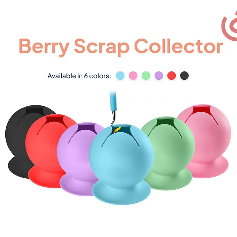 Vinyl Weeding Scrap Collector 2 Pcs Suctioned Soft Silicone Colorful Crafts Small Item Holder Storage Box Durable Home Supplies