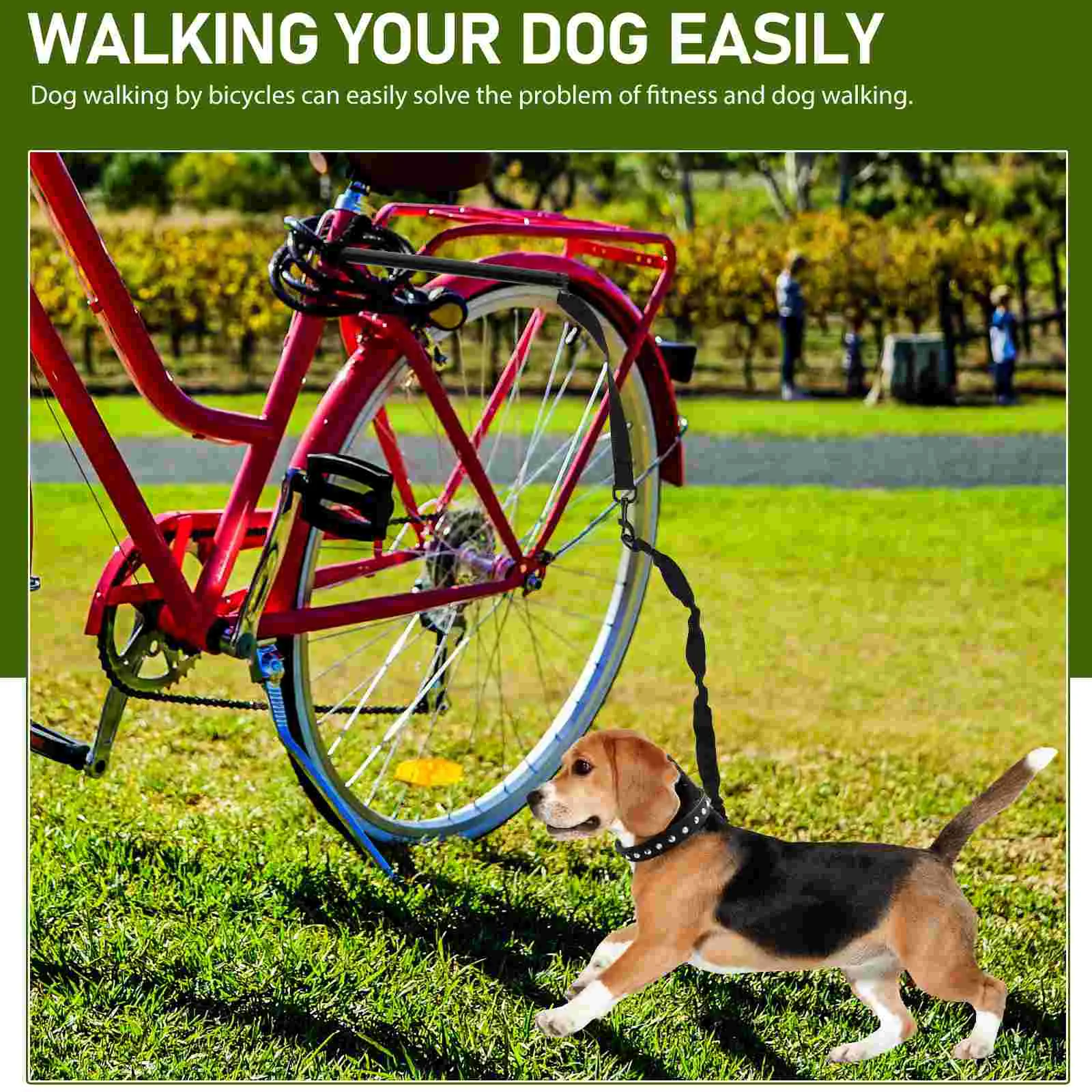 Pet Harness Leash Set Dog Walker Harness Leash Pet Walking Bike Adjustable Safety Rope Bicycles Traction Cloth Pulling