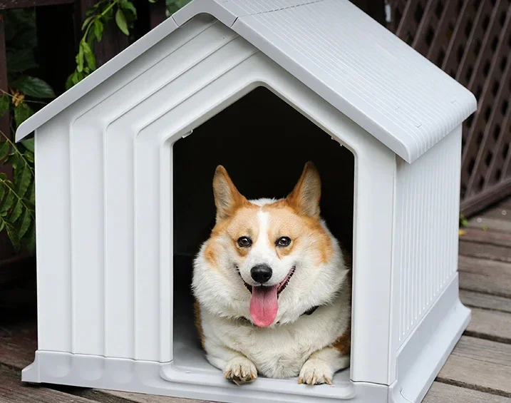 

Outdoor dog house cage shed winter warm pet large dog outdoor dog house rain and cold.