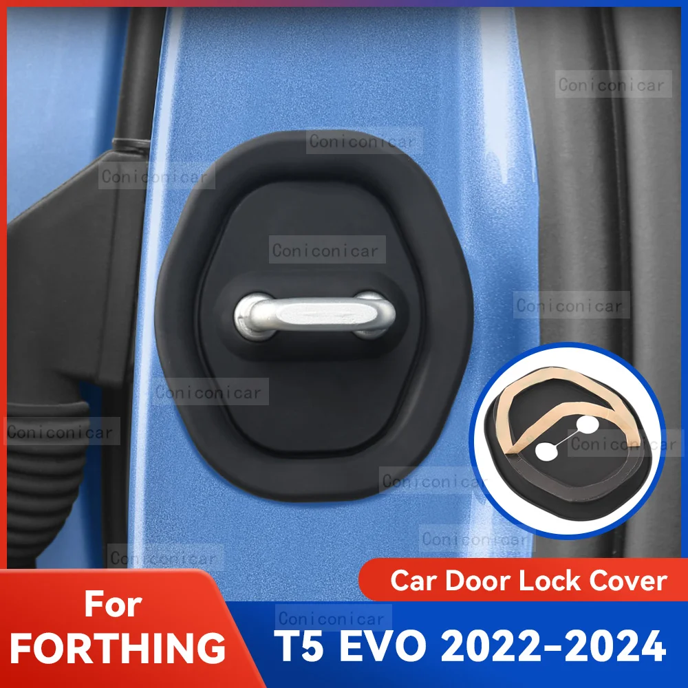 

Auto Car Door Lock Protect Cover Emblems Case Silicone Decoration For FORTHING T5 EVO 2022 2023 2024 Protection Accessories