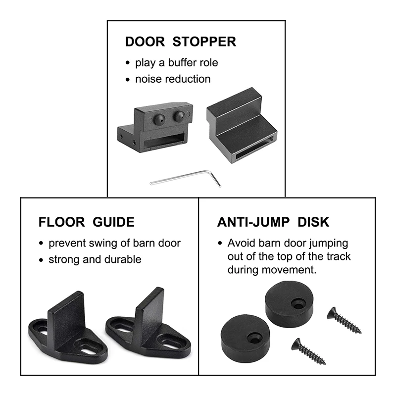 Antique Big Rollers Sliding barn door hardware Steel Sliding Barn Wood Door Hardware Kit Closet Set Roller for Interior Sliding Door(not include track)
