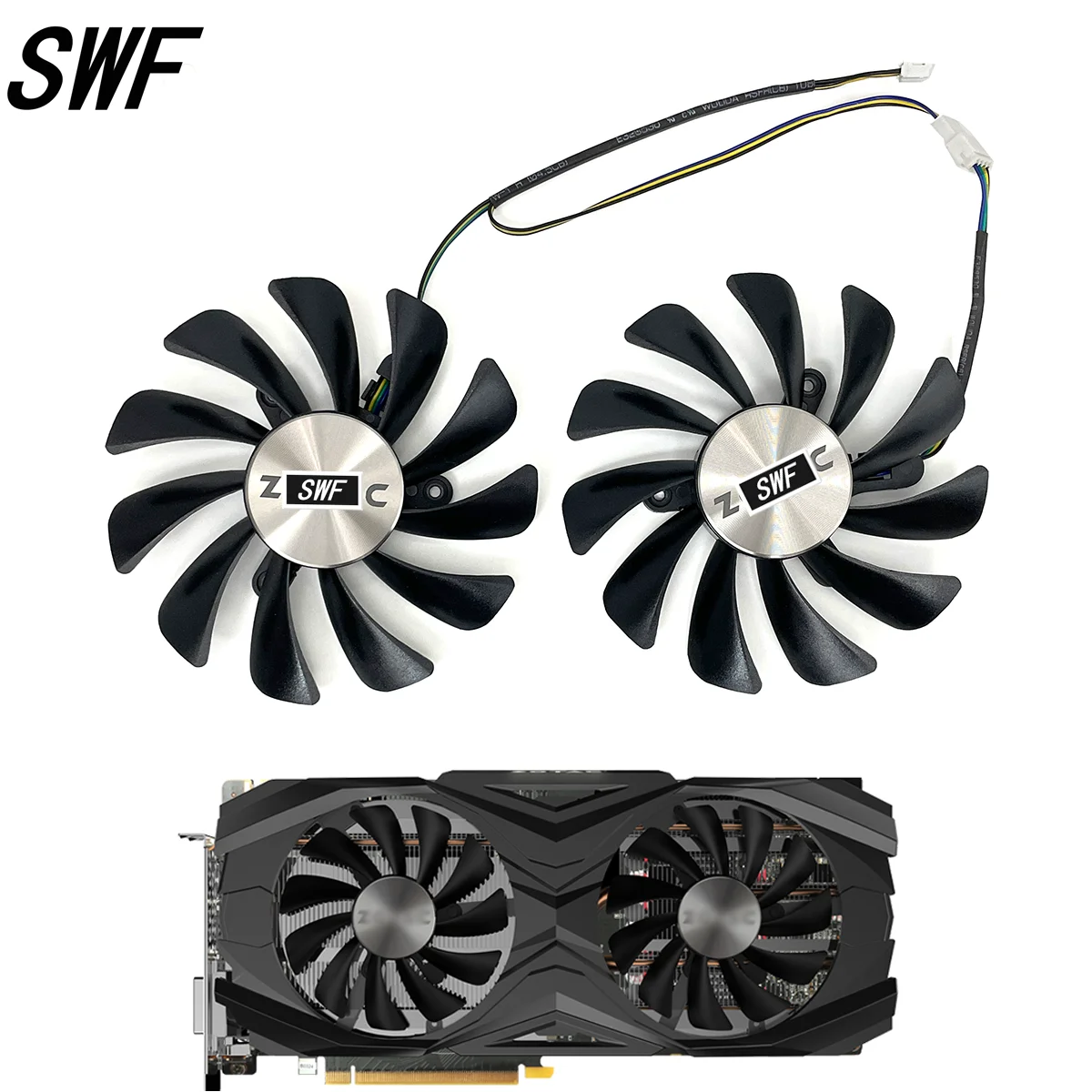 2 Pz/Lotto 95Mm Ventola Di Raffreddamento Sostituire Per Zotac Geforce Gtx 1070Ti 1080 Ti Gtx1070 Ti Gtx1080Ti Amp Edition Ventola Di Raffreddamento D