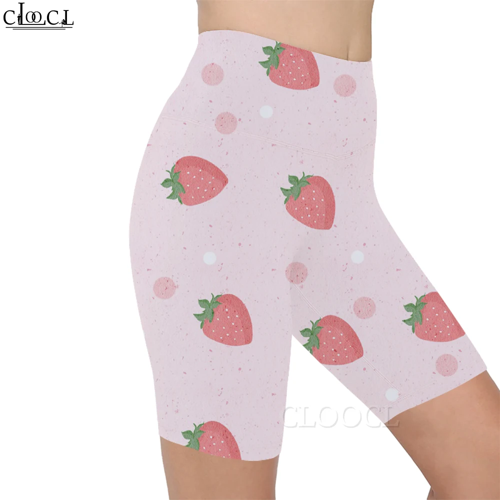 

CLOOCL Fashion Workout Women Legging Strawberry Print Casual Women Sexy Gym Sweatpants for Female Gym Sports Shorts