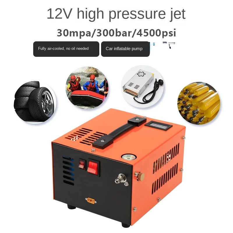 

12V Car High Pressure Air Pump 30mpa Electric Air Pump Air Compressor Factory Direct Sales Cylinder Aviation Plug