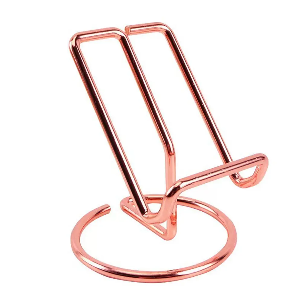 1pc Luxury Golden Desk Phone Holder Aluminum Business Card Rack Office Supplies Display Stand Accessories | Мобильные телефоны и