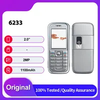 Original Unlocked 6233 GSM 900/1800 2G/3G Mobile Phone Russian Arabic  Keyboard Made in Finland