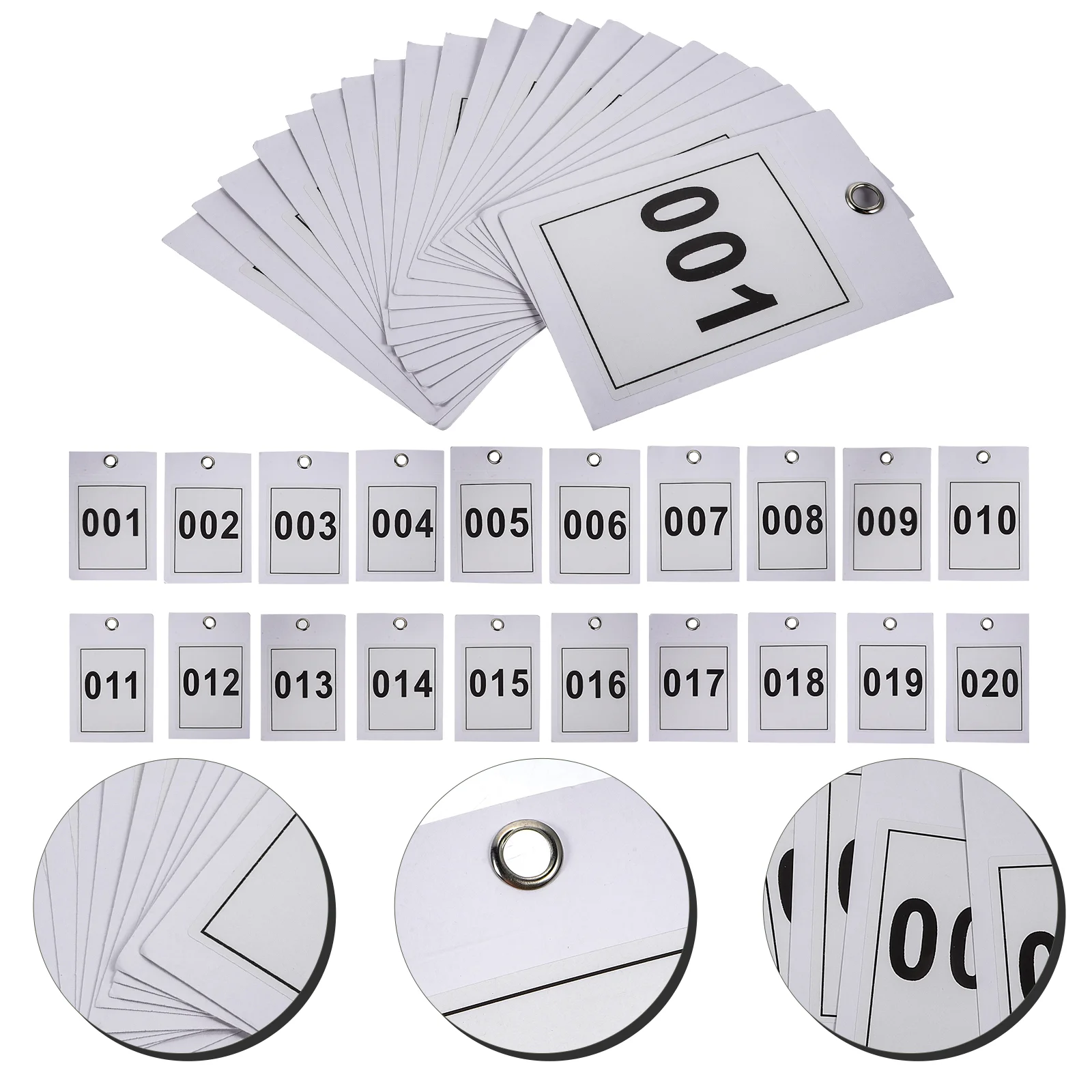 

Live Number Cards Customer Service Phone Person Labels Tags 001-020 for Clothes Coat Hangers