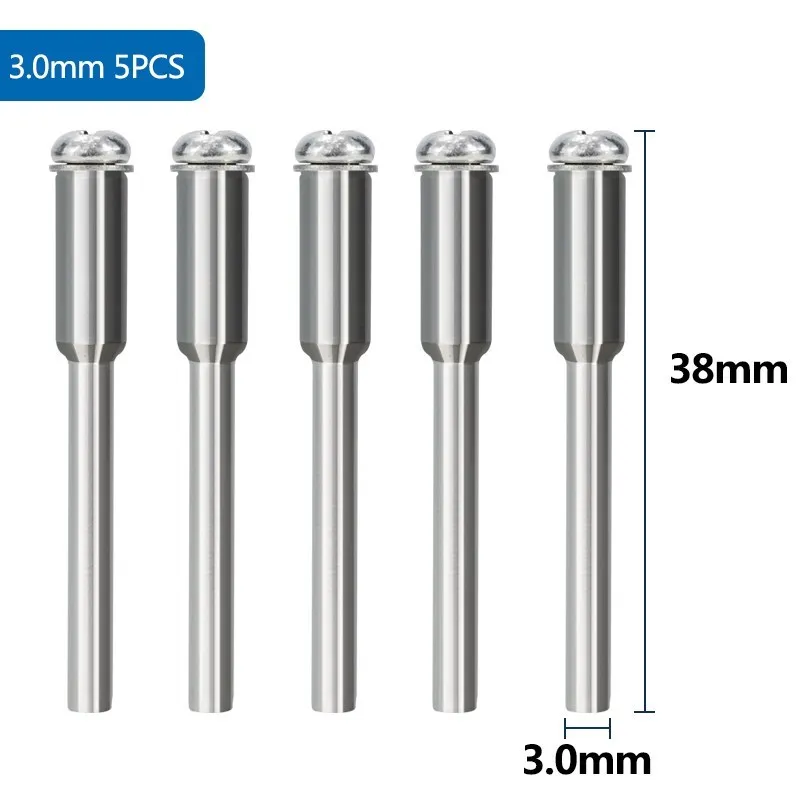 XCAN Trennscheibe Verlängerungsstange 5 Stück 3,0 mm Schaft Polierscheibe Dorne Set Verbindungsstange für Dremel Drehwerkzeug – Detail 4