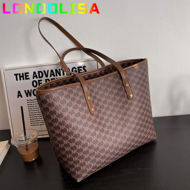 Big Women Letter Pvc Leather Brand Purses And Handbag Designer Luxury Retro  Large Capacity Monogram Lady Top-handle Tote Shopper - Top-handle Bags -  AliExpress