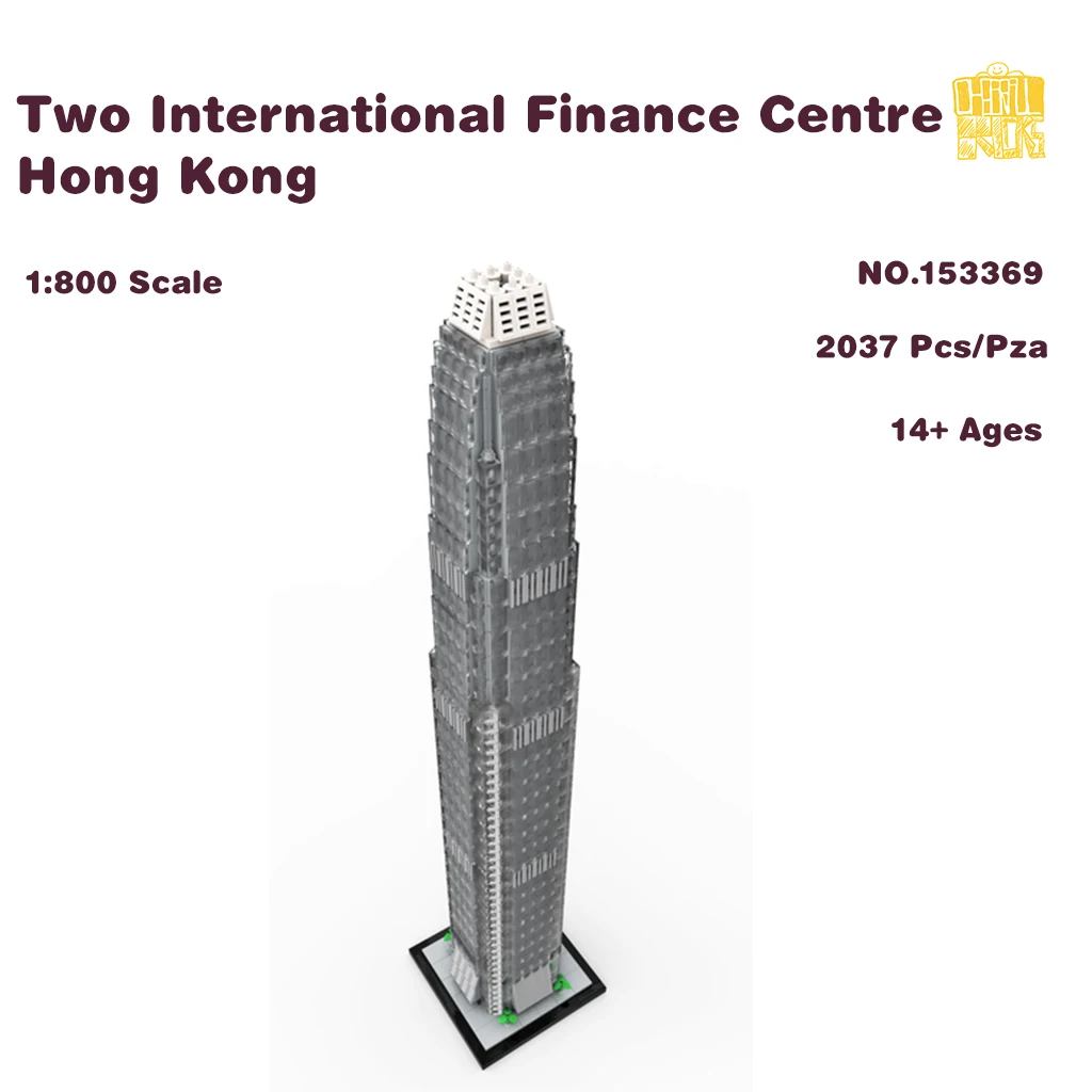 

MOC-153369 Two International Finance Centre 1:800 Scale Hong Kong Model With PDF Drawings Building Blocks Bricks Christmas Gift
