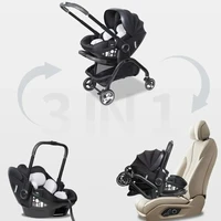 Panier de couchage multifonctionnel pour nouveau-né, siège de sécurité pour bébé, poussette pour bébé, poussette portable multifonction à quatre roues 4