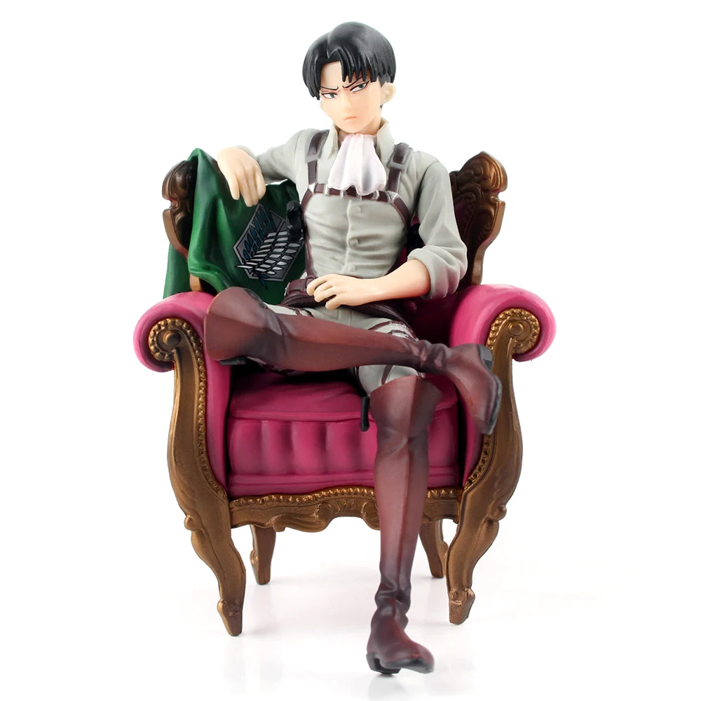 

[In Stock]Attack On Titan Anime POP Captain Levi Ackerman Sitting Position Movie Scene 18cm PVC Action Figure Collectible Toy