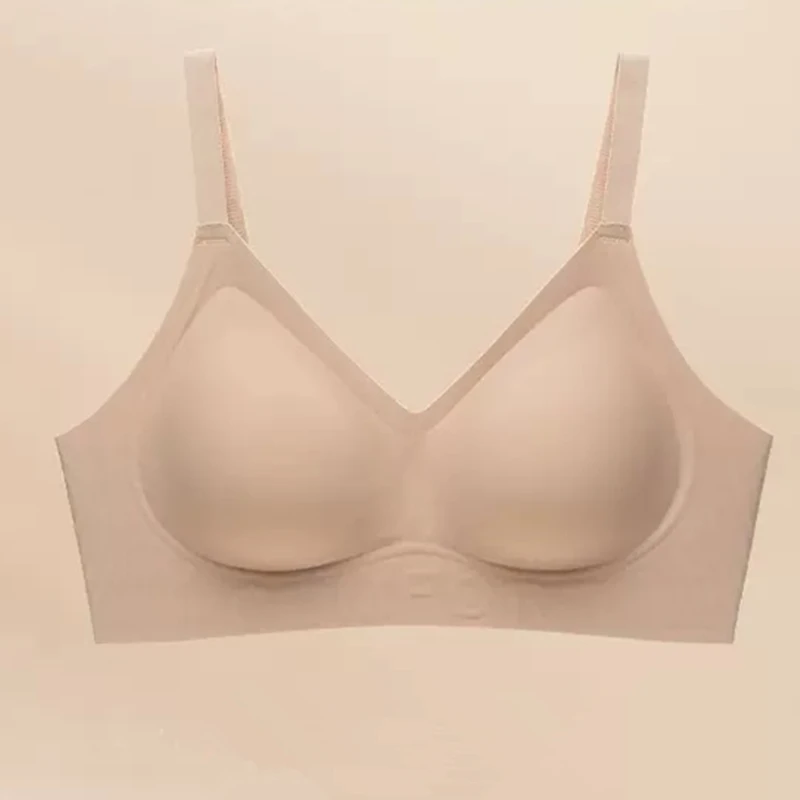 Comfortable Bra Without Underwire, Soft Support, Lifting, Seamless Breast Reduction, Small Chest Push-up Nude Bra