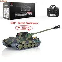 Toys 1/16 HENG LONG 7.0 Upgraded German King Tiger RTR RC Tank 3888A W/ 360° Turret TH17525-SMT4 2