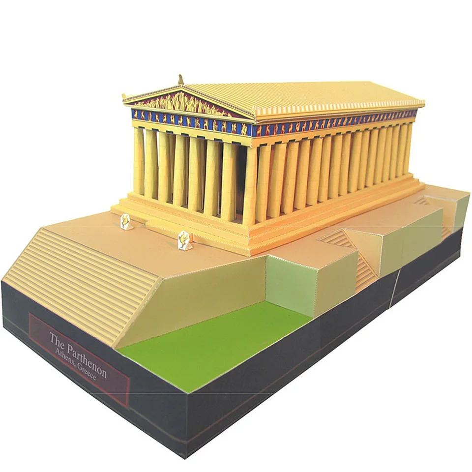 【Innovative】 Greece Parthenon Temple Mini 3D Paper Model House ...