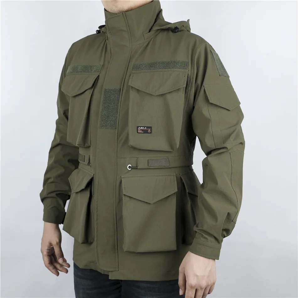 

German Special Forces Lightweight Quick Drying Military Tactical Windbreaker Jacket Outdoor Multi-pocket Wearable Parka Coat
