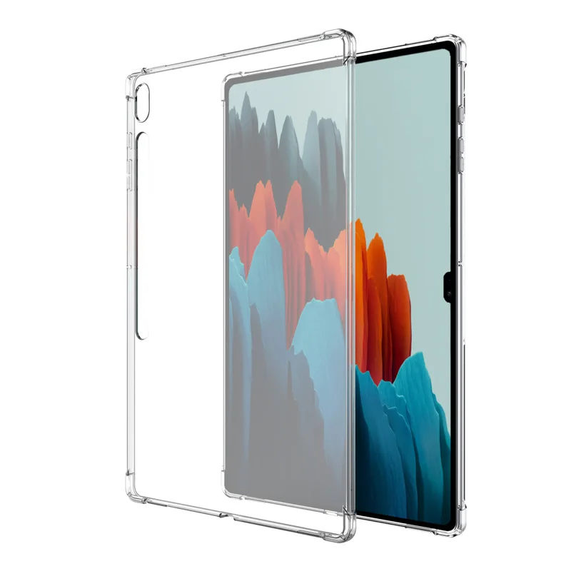 Tampa Macia Transparente do Airbag de Tpu Estojo para Samsung Galaxy Tab s8 s9 s8 Mais s7 Mais s7 fe 124 s9 Ultra 146