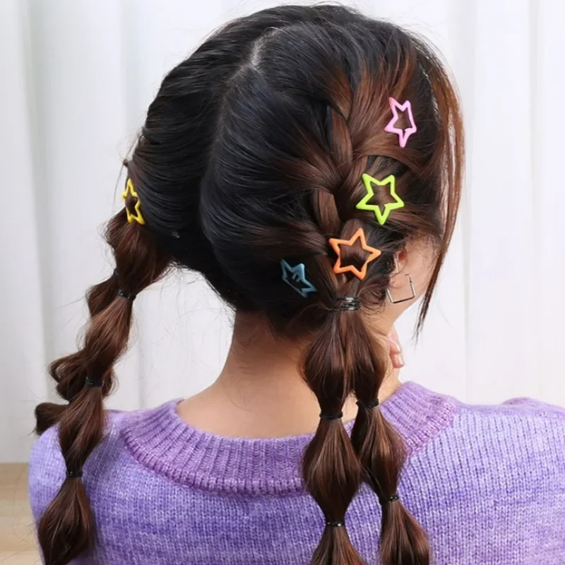 Y2K Pentagram Hair Clips Girls Lightweight Star Hairpin Women Bobby Pin Take Pictures Sweet Headwear Sturdy Hair Accessories