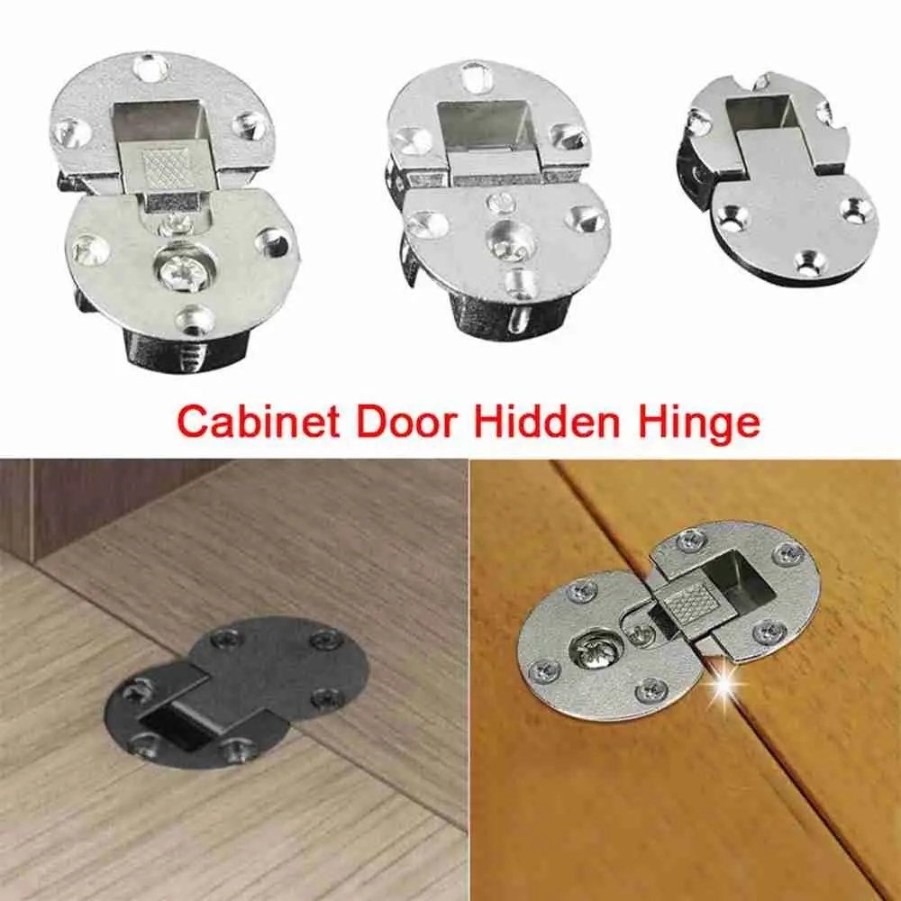 2Pcs Folding Hinges Cabinet Door Flap Hidden Hinge Zinc Alloy Invisible Hinges Furniture Fitting Practical Home Hardware Stainless steel door hinges Furniture hinge Cabinet door hinges Cabinet hinges