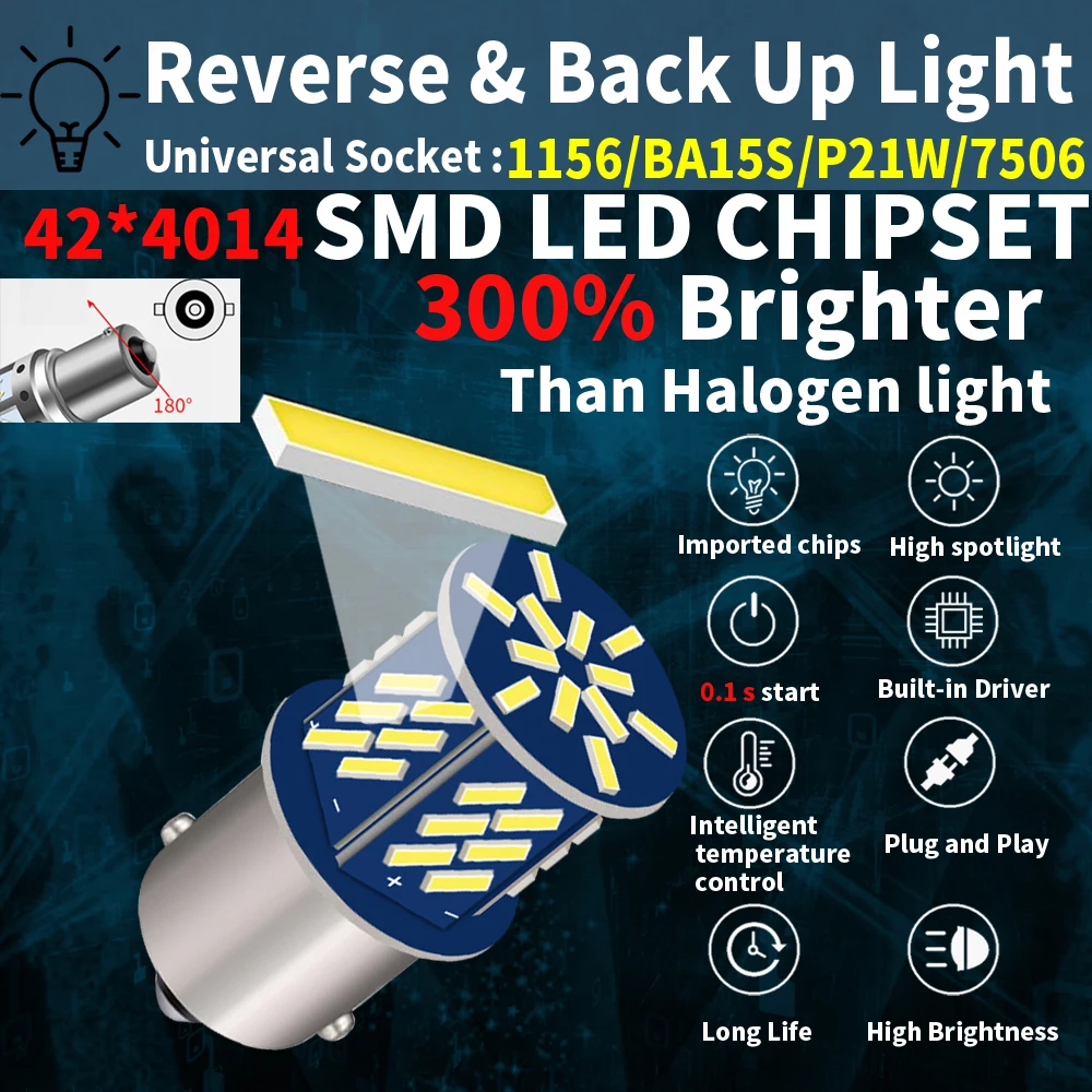 2  1156 BA15S P21W S25 LED ڵ  7506 5008 Led  ڵ ĸ   DRL  ٰ Ÿ  4 5 7 6 CC 42SMD,  Ĺ 