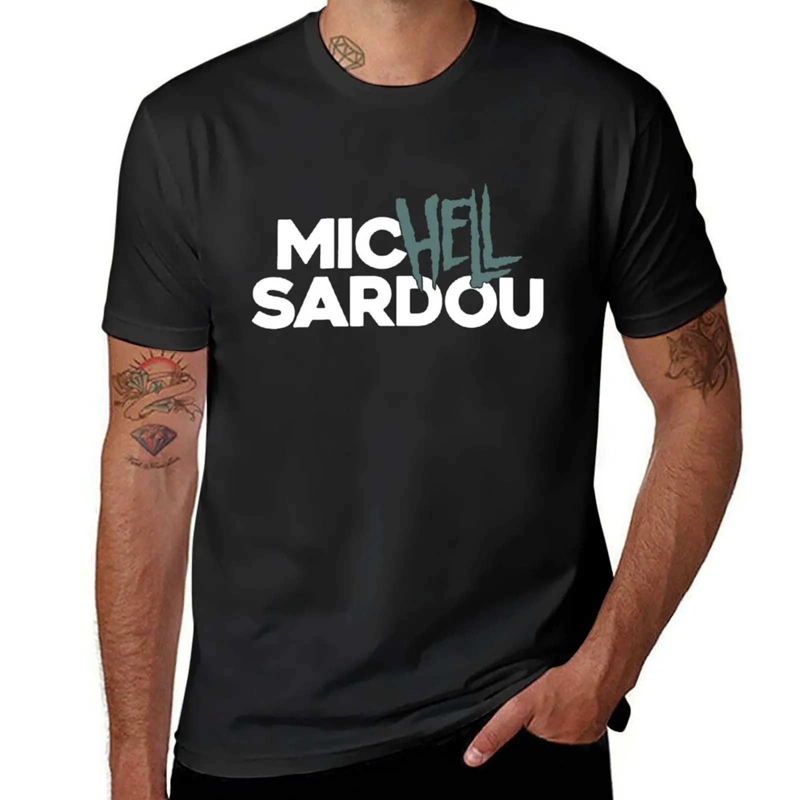 Michel Sardou Hellfest T-Shirt blanks cute tops Blouse oversized t shirts for men