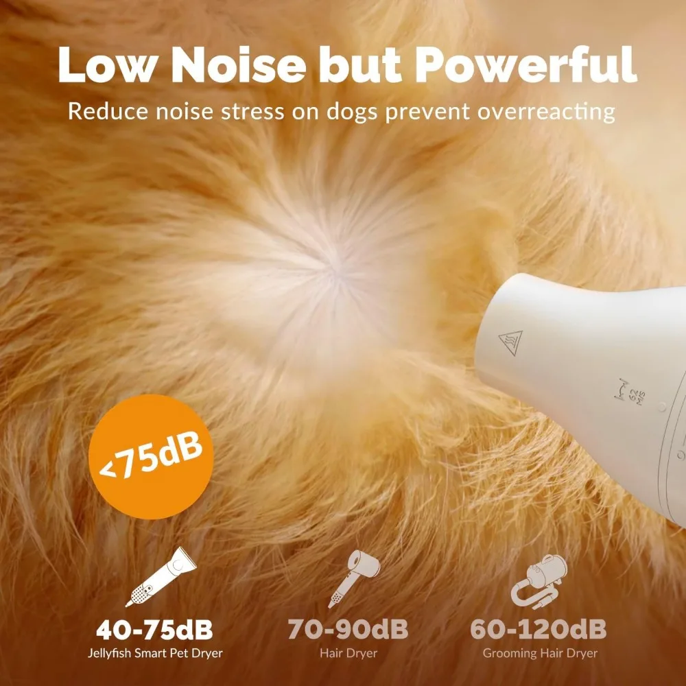 2-in-1 Grooming kit for pet dog hair dryer and professional grooming brush, handheld portable High speed force blower 5
