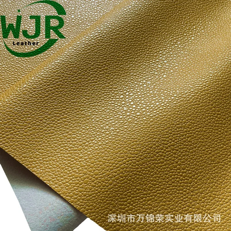 Glossy Devil Fish Pattern PVC Leather Particle Fleece Bottom Fabric Small Particle Pearl Fish Pattern Bag Handbag Leather