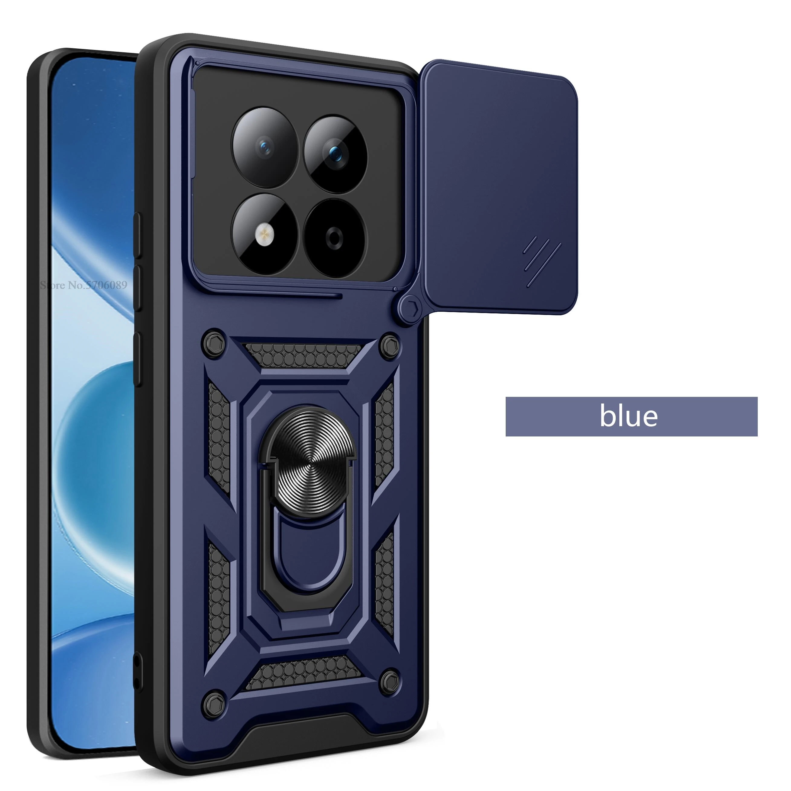 Shockproof Slide Lens Armor Phone Cover - Durable Protective Case with Coque s Etui