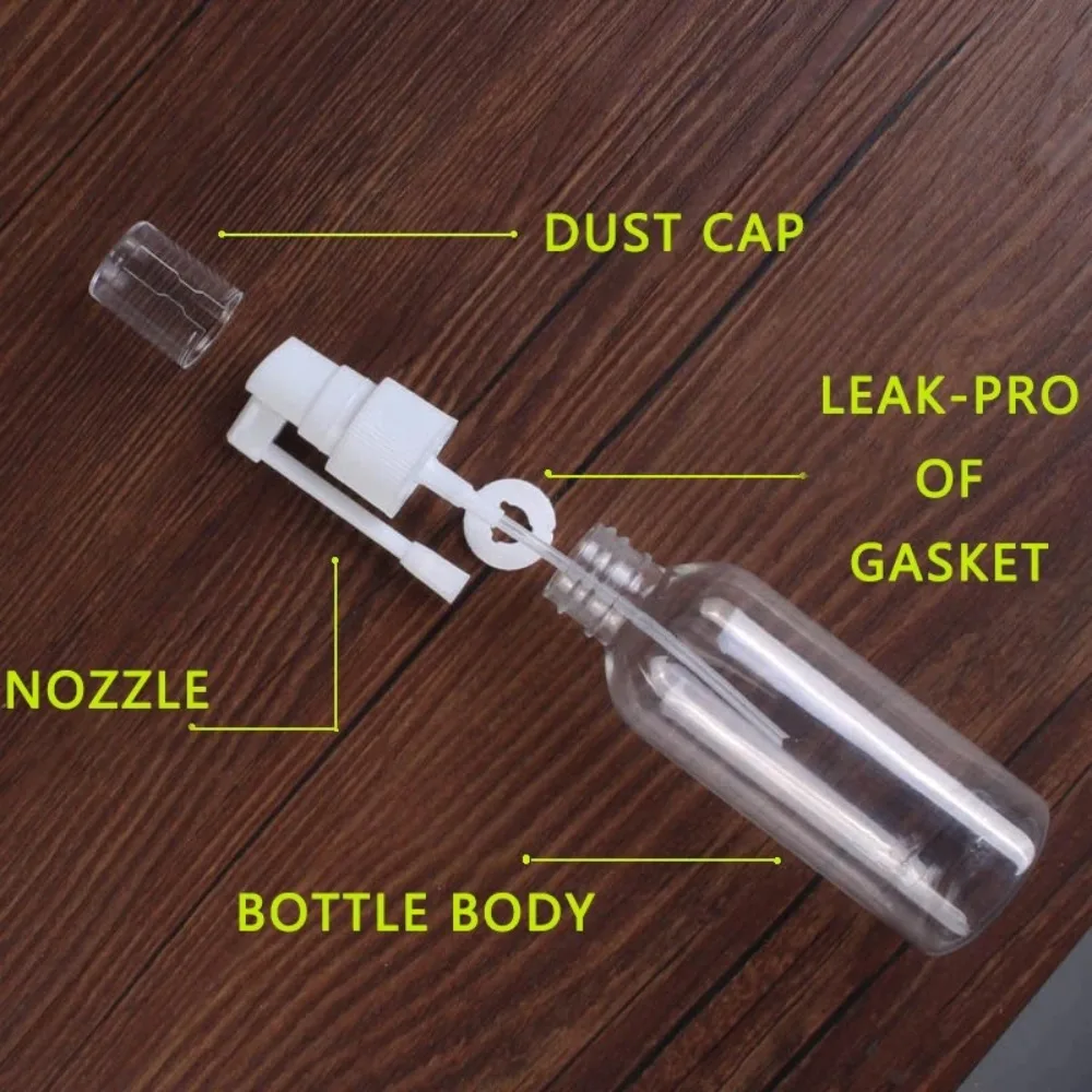 5PCS 10-80ml Clear Roatation Empty Bottle Reflillable Elephant Nose Water Sprayer