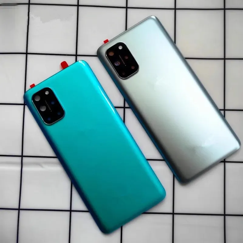 Oneplus 8T 하우징 Oneplus 8T One Plus 6.55 유리 배터리 뒷면 커버 수리 교체 도어 폰 후면 케이스 + 카메라 렌즈