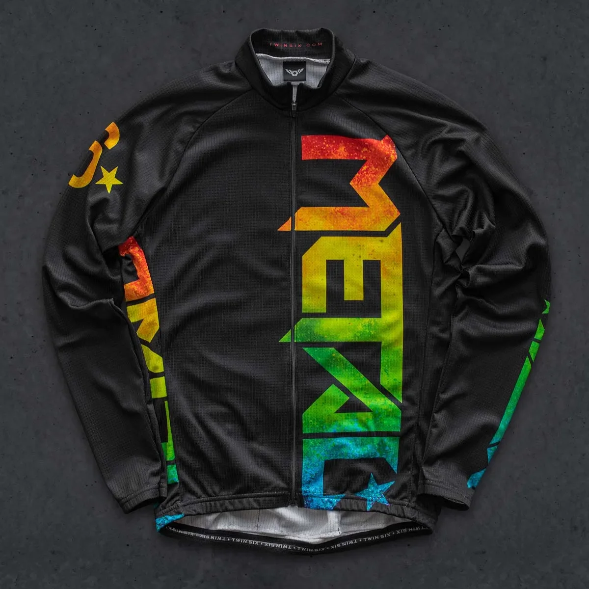 thumbnail image 1 of Twin Six 6 - Maillot de ciclismo para hombre, ropa de ciclismo de manga larga fina para exteriores, primavera y otoño, chaqueta ligera, 1 of 5