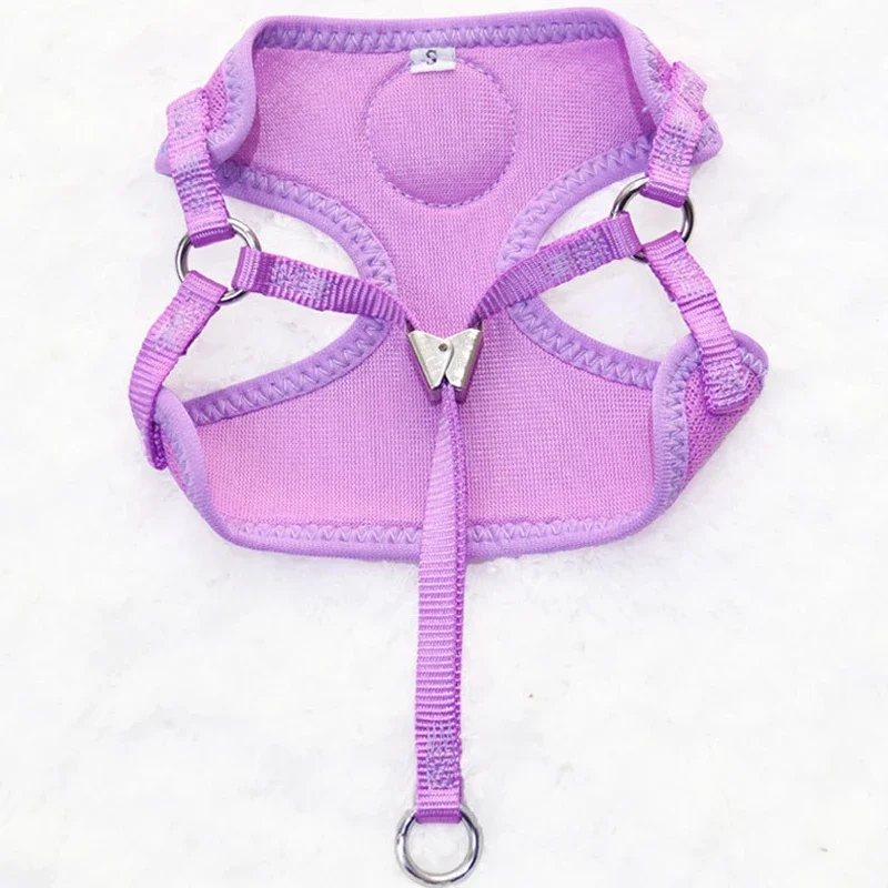 Breathable Mesh Cat Small Dog Harness And Leash for French Bulldog Chihuahua Pug pet harness leash set pet harness set pet leash set