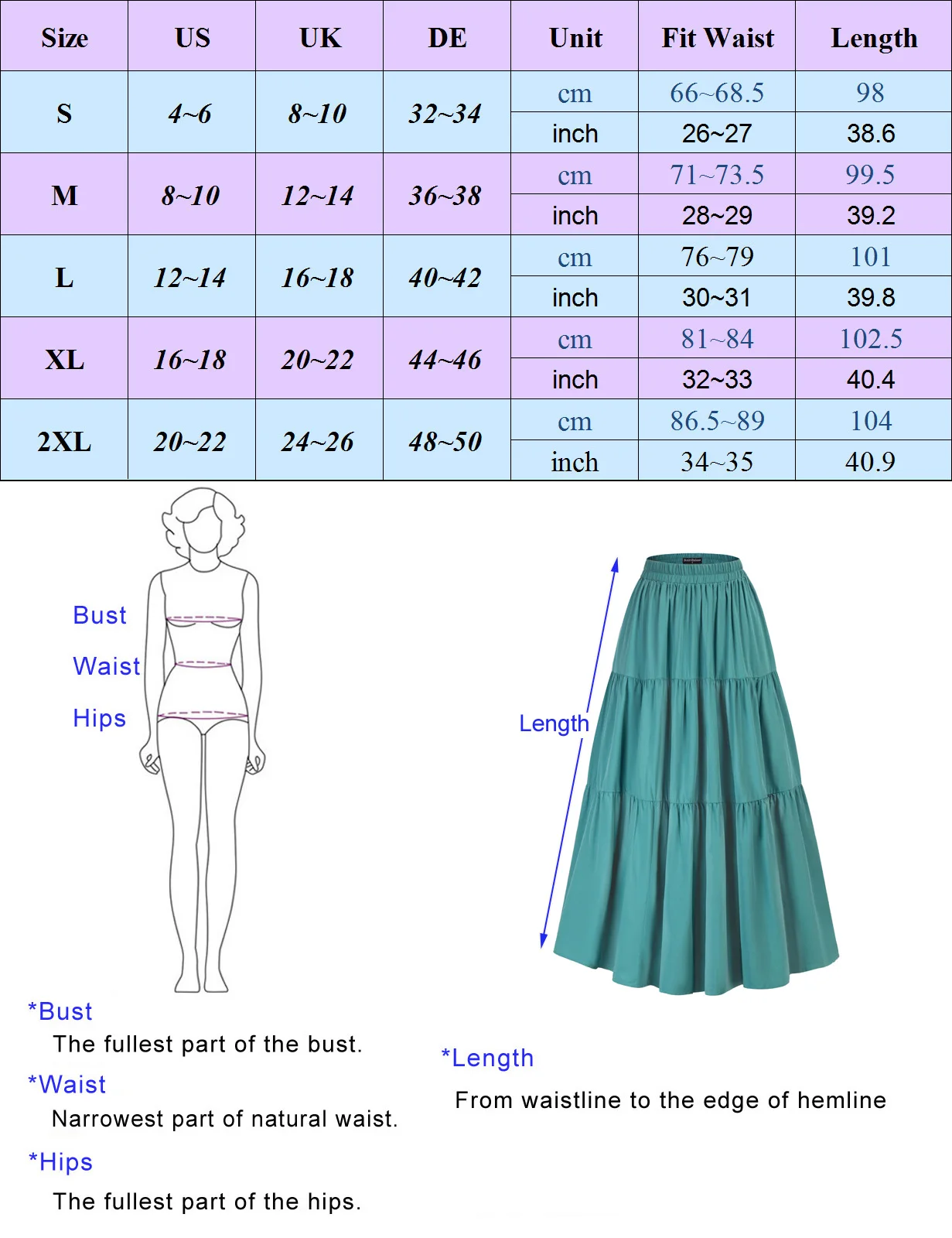 SD Women Renaissance Tiered Maxi Skirt Elastic High Waist Swing Skirt Vintage Lady Irregular Hem Flouncing Long Skirts A30