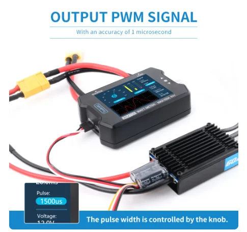 ToolkitRC FPV 드론용 PWM 출력 계량기 전력 분석기, LCD 디스플레이, 전력 전압 전류 테스터, WM150, 150A, 50V 와트
