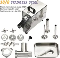 304 Stainless Steel Electric Meat Grinder 2800W Max Meat Grinder Heavy Duty Commercial Meat Grinder #8 2