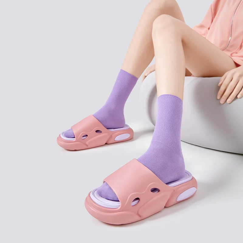 Non-Slip Slippers Women Men EVA Comfortable Cloud Slides Summer Solid Color House Shoes Casual Platform Flip Flops 6
