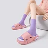 Non-Slip Slippers Women Men EVA Comfortable Cloud Slides Summer Solid Color House Shoes Casual Platform Flip Flops 6