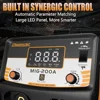 8 in 1 Aluminum 200A Multi Process Welder Gas MAG Flux Core MMA TIG Stick Spot Welding Spool Gun Optional LED Display Synergic 5