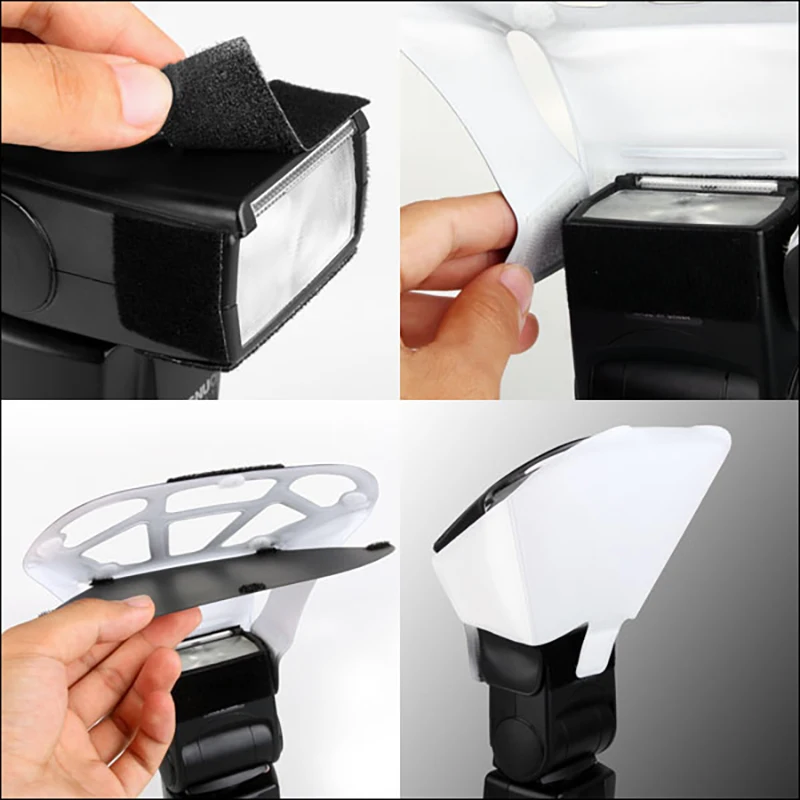 Photography Reflector Macro Photography Diffuser SLR Flash Diffuser Reflector Soft Box Honeycomb Grid + Tri-Color Reflector for Speedlight Flashes Photo Studio Accessories photography reflector,macro photography diffuser