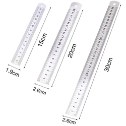 Premium Stainless Steel Double - Sided Metal Ruler - Precision Measuring Tool for Woodworking and Drafting (15cm)