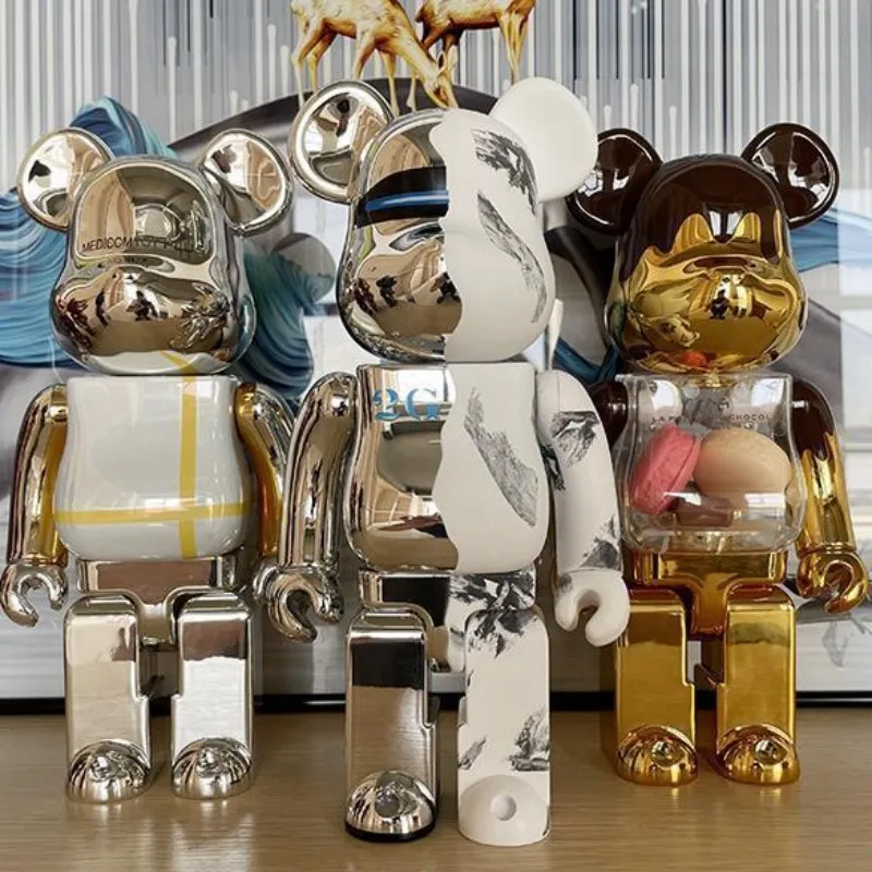 

28CM Bearbrick 400% Model Figurine Cute Items With Free Shipping Anime Figures Game Funny Bear Brick Kawaii Toy Doll Toy Hobbies
