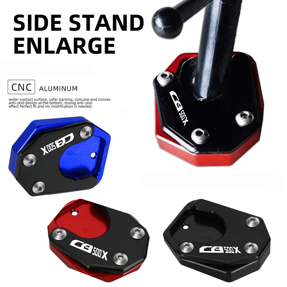 FOR HONDA CB500X 2013 2014 2015 CNC Foot Side Stand Pad Plate Kickstand Enlarger Support Extension motorcycle accessories,motorcycle footrests,motorcycle foot pedals